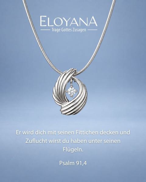 Evrah Anhänger 17x12 mm Sterling Silber rhodiniert Zirkonia